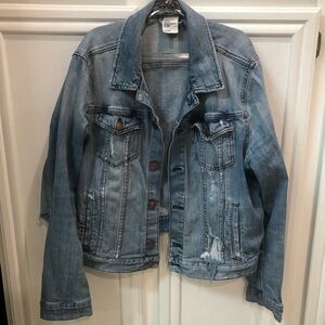 &Denim 14 distressed denim jacket see pics
